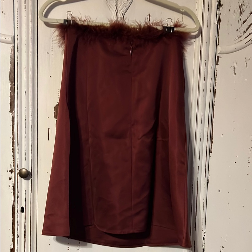 WeWoreWhat Red A-Line Mini Skirt Night Out - Picture 7 of 7